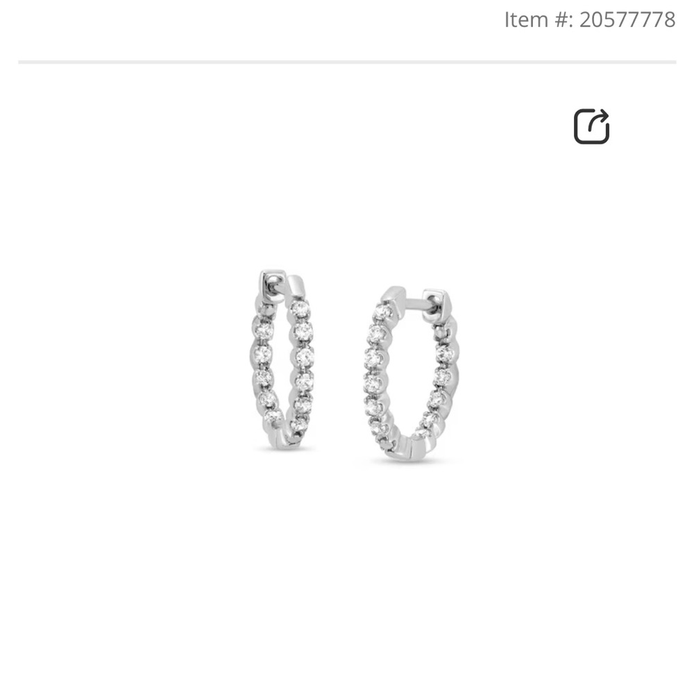 0.19 CT. T.W. Diamond Bubble Inside-Out Hoop Earrings